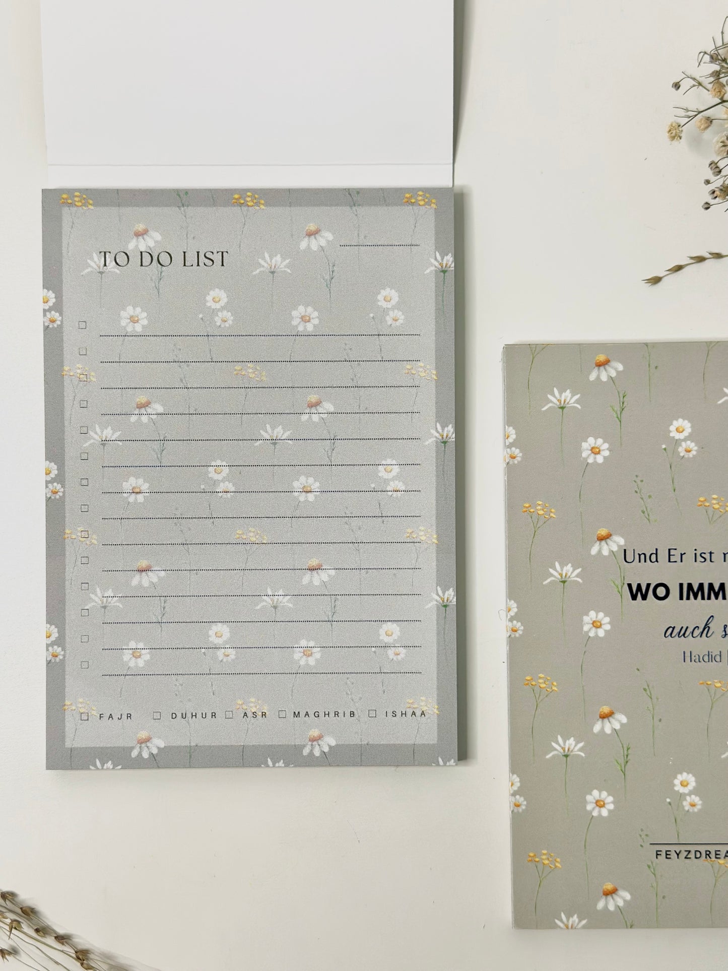 To Do Block with Prayer Tracker “Papatyam” German/Turkish