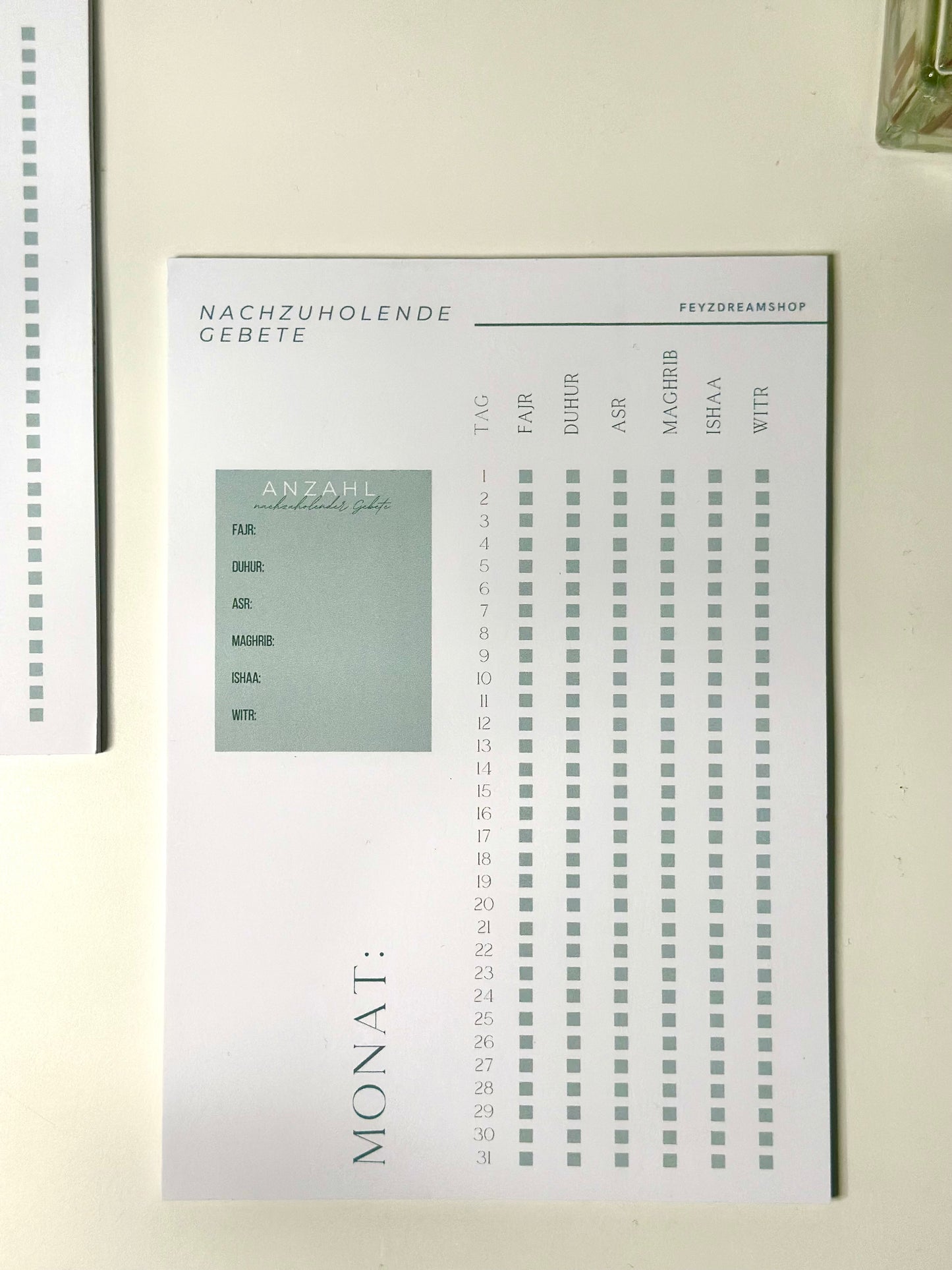 prayer tracker for missed prayers
