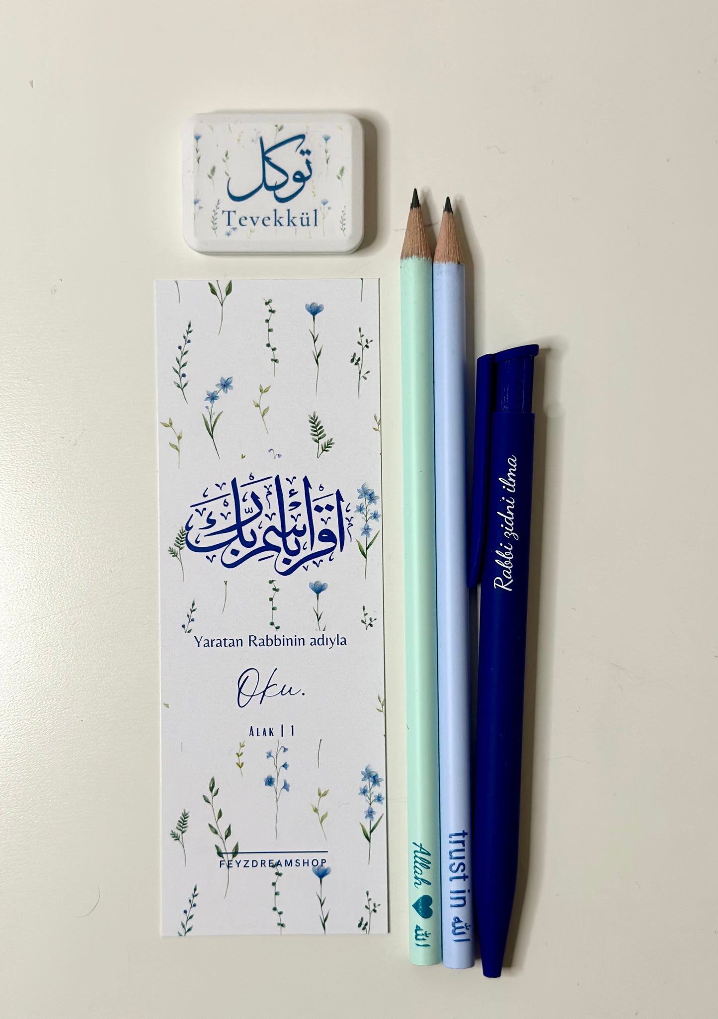 Mini Set Blue flower German/ Turkish