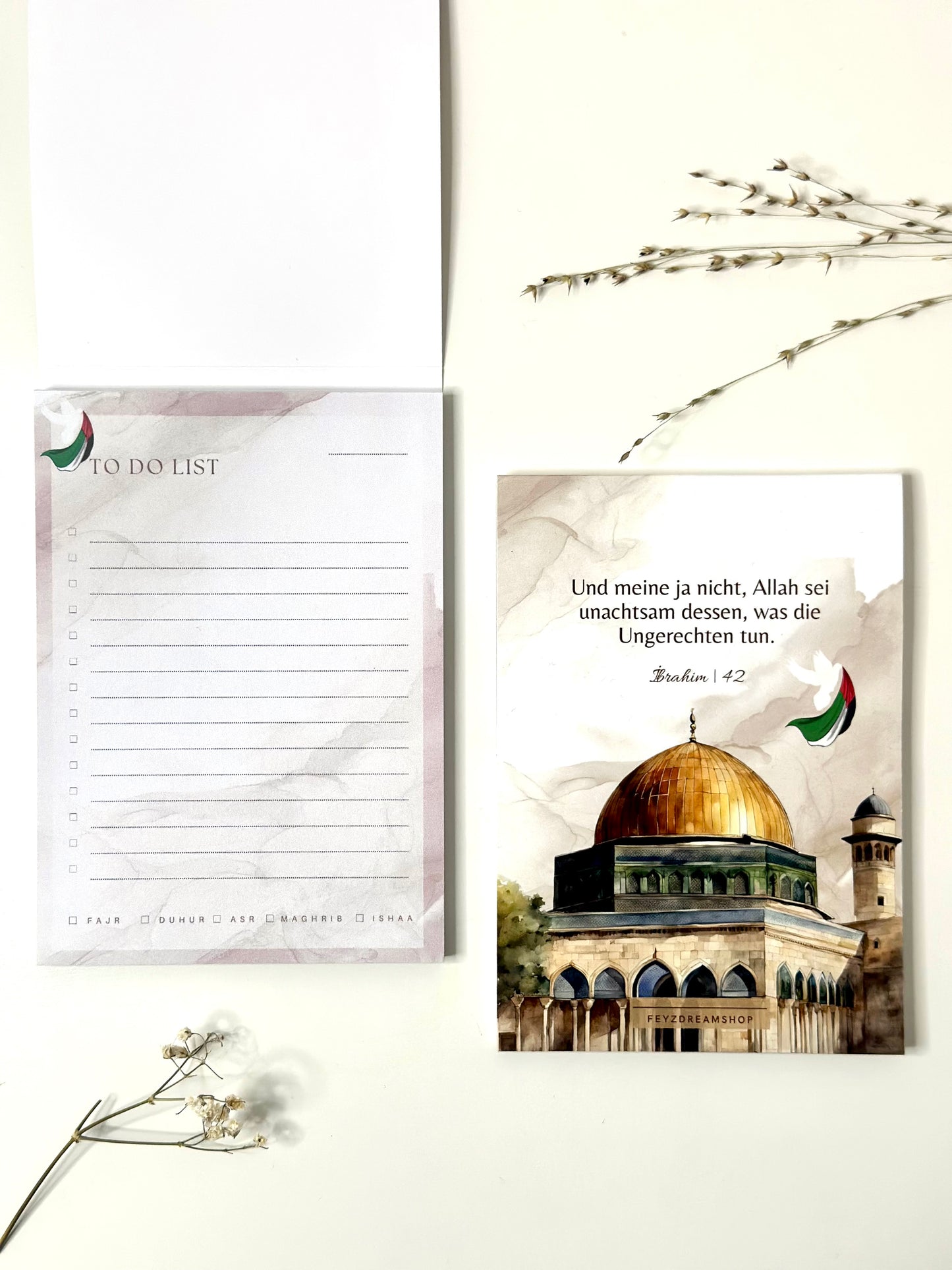 To Do Block with Prayer Tracker “Al Aqsa” German/Turkish