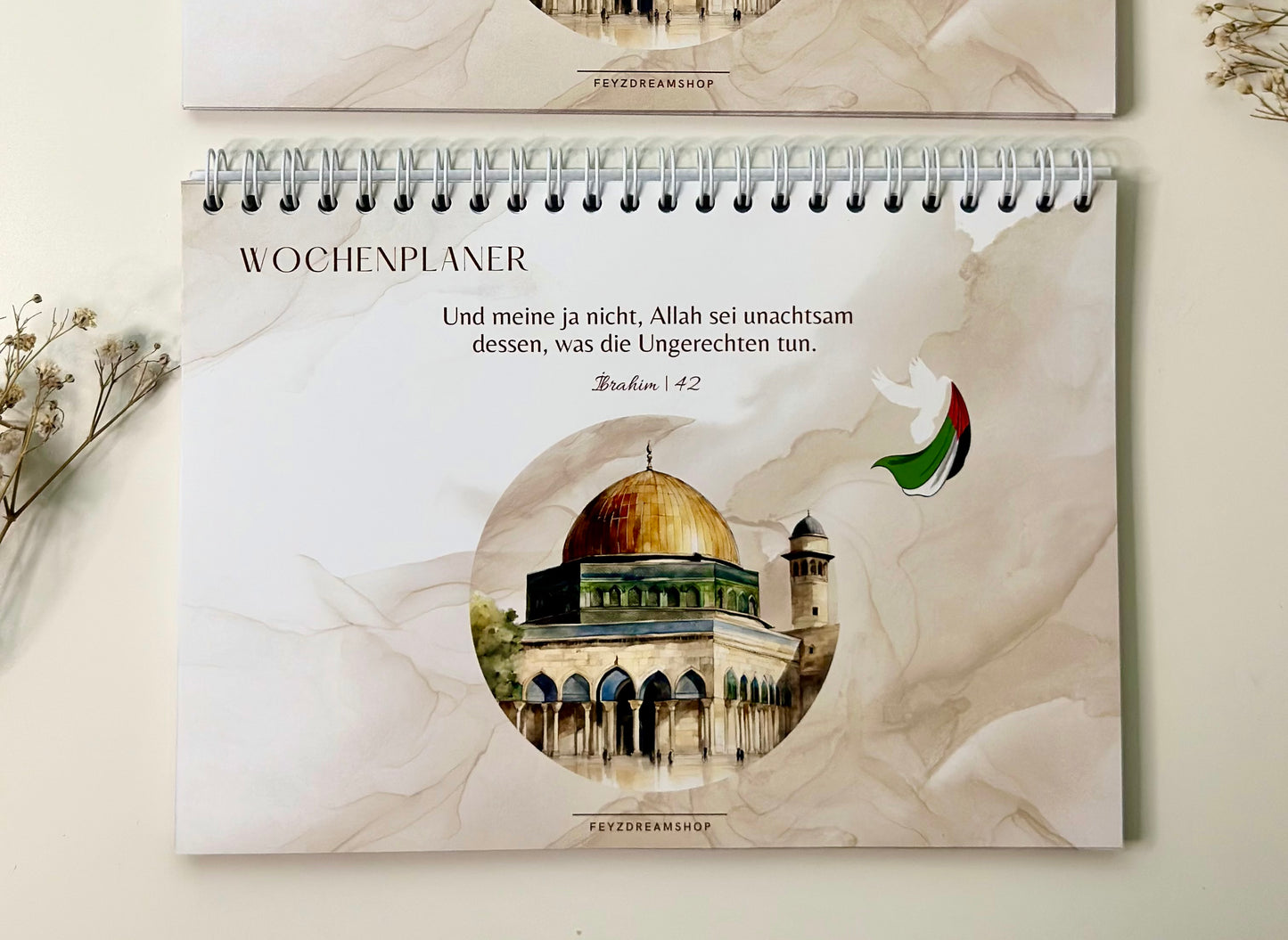 İslami haftalık planlayıcı Filistin Almanca/Türkçe