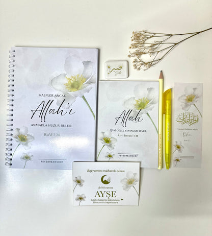 White Flower personalisiertes Eid Geschenkset