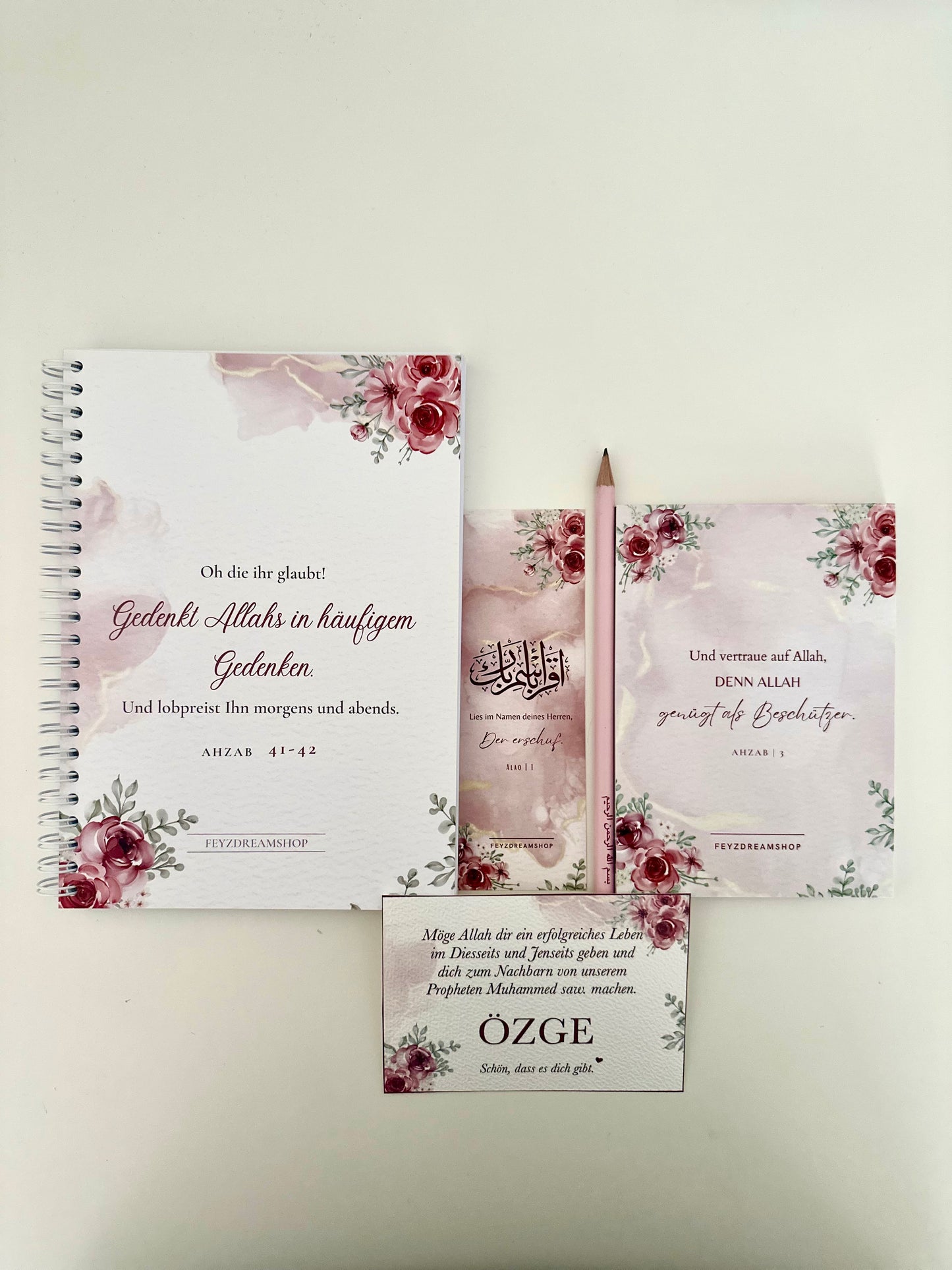 "Roses" personalized set of 5 / 7 German