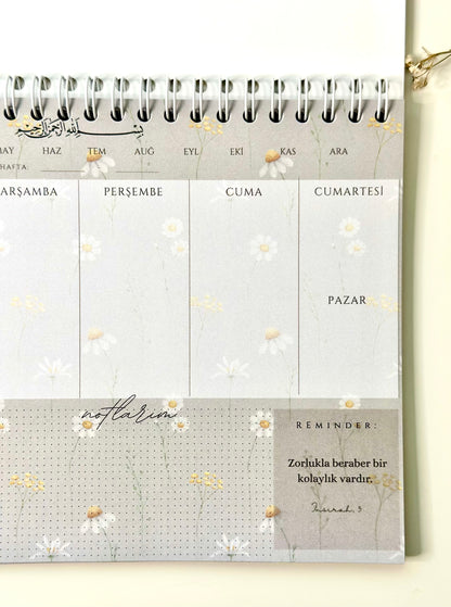 Islamic Weekly Planner Papatyam German/Turkish