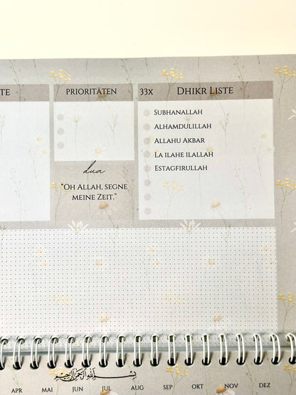 Islamic Weekly Planner Papatyam German/Turkish