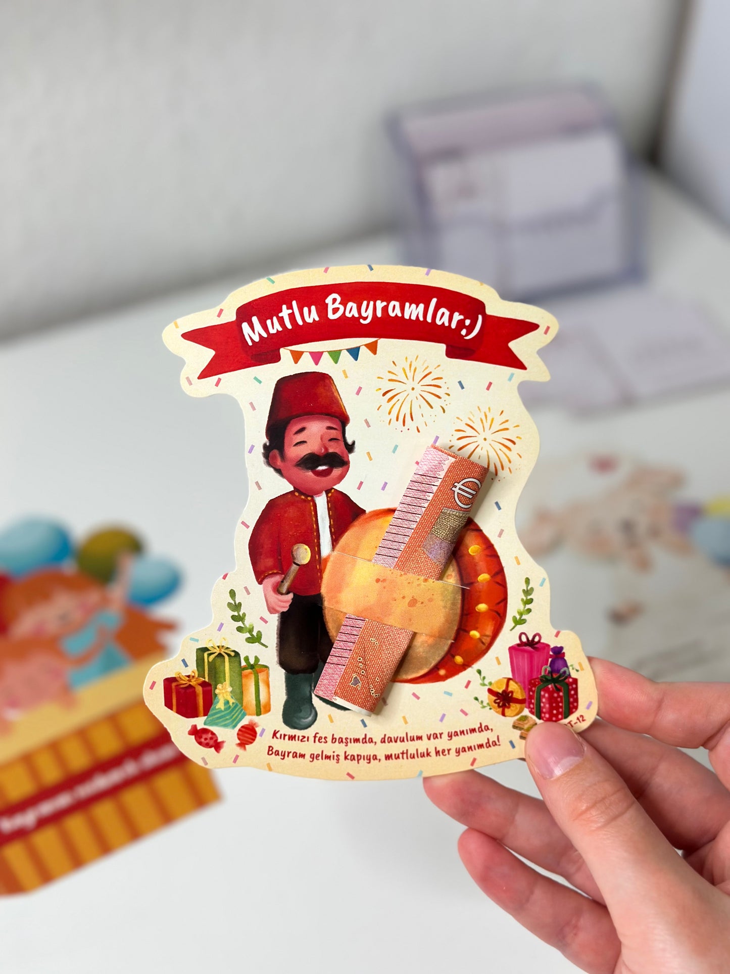 3 er Pack Bayram| Eid Karte für Kinder