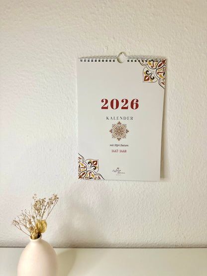 Islamischer Hijri Wandkalender deutsch