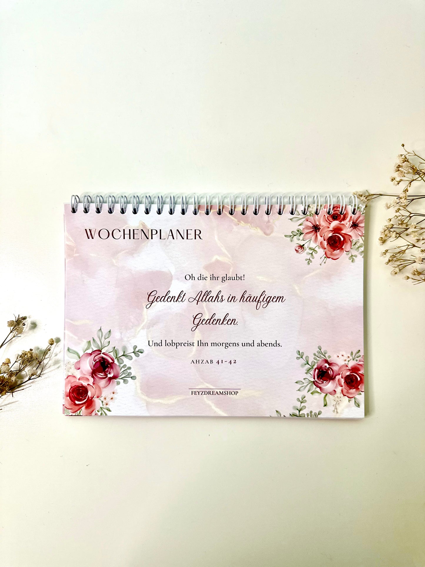 İslami haftalık planlayıcı Roses Almanca/Türkçe