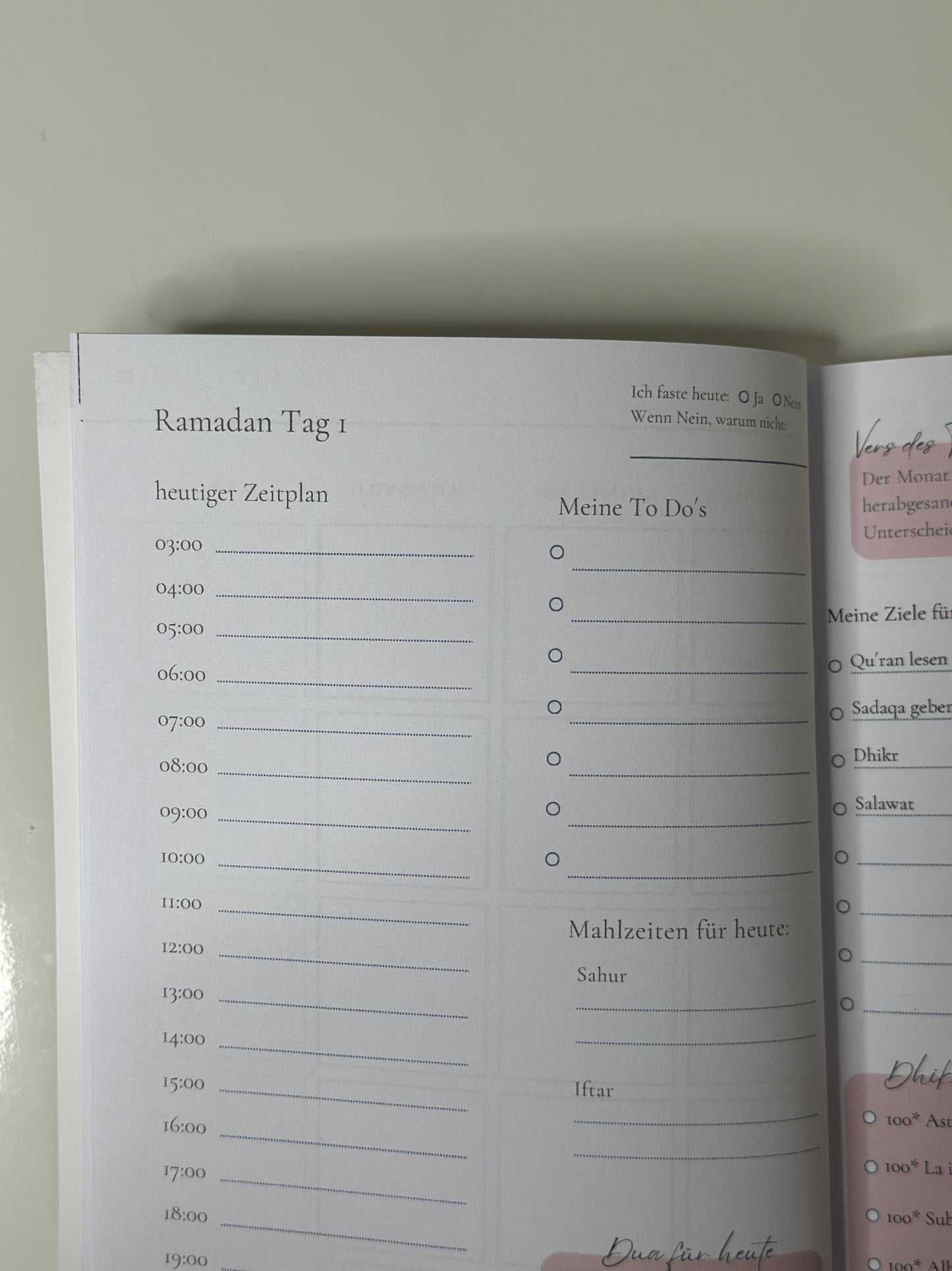 Ramadan Planer 2026 DEUTSCH