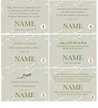 Kişiselleştirilmiş kart “Papatyam” Almanca/Türkçe