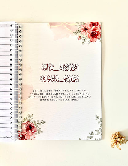 Islamic Notebook "Roses" German/Turkish