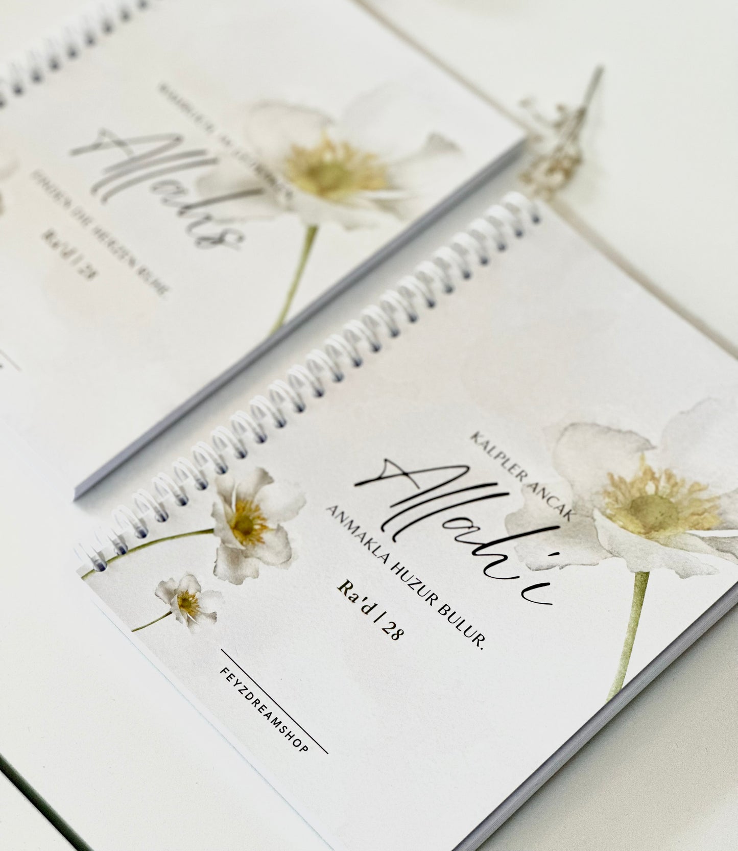 Islamic Notebook "White Flower" German/Turkish