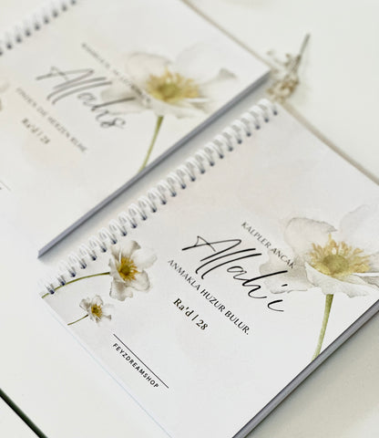 Islamic Notebook "White Flower" German/Turkish