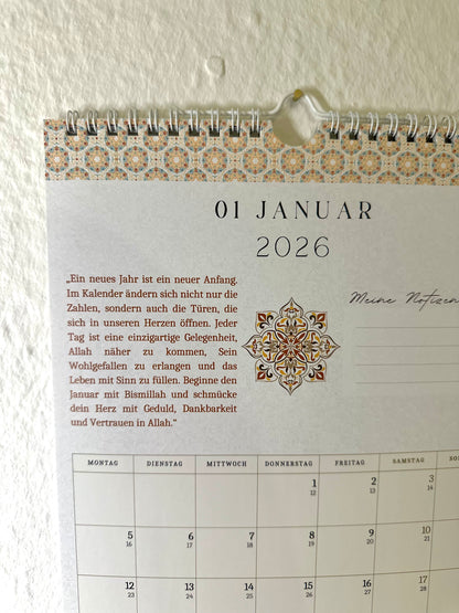 Islamischer Hijri Wandkalender deutsch
