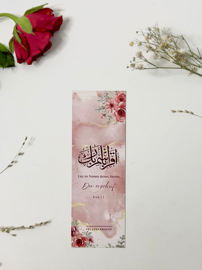 Bookmark "Roses" German/Turkish