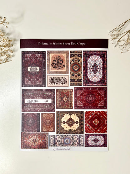 Kırmızı Halı Çıkartma Sayfası