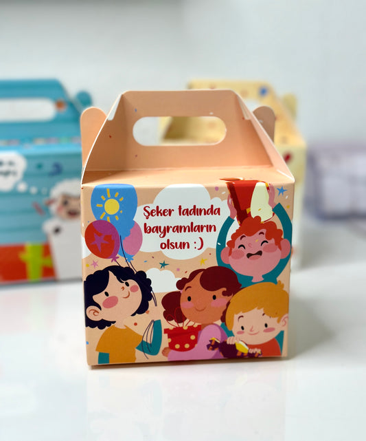 3'lü Paket Bayram Kutusu Çocuklar İçin Kendi Kendine Doldurulabilir