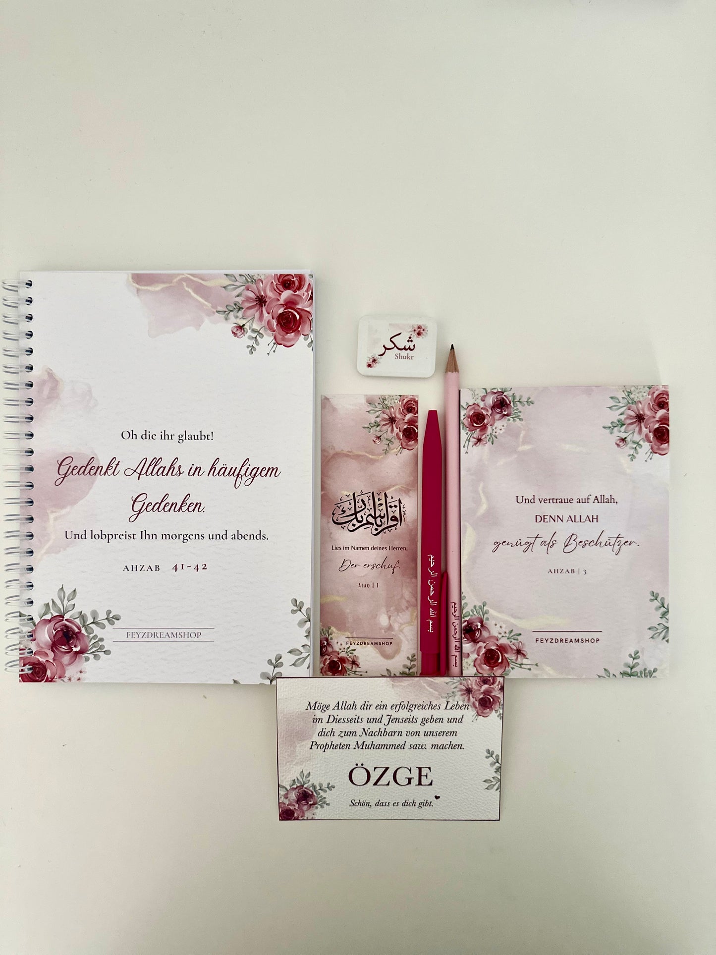 "Roses" personalized set of 5 / 7 German