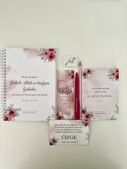 "Roses" personalized set of 5 / 7 German