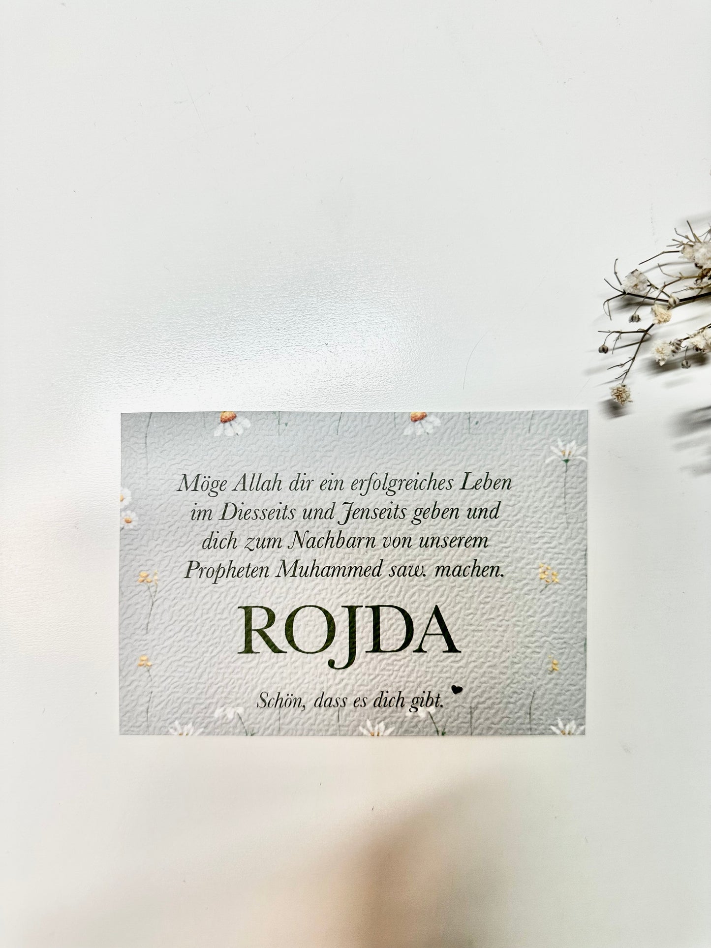 Kişiselleştirilmiş kart “Papatyam” Almanca/Türkçe