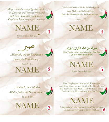 "Palestine" personalized set of 5 / 7 German