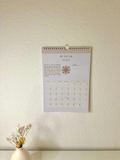 Islamischer Hijri Wandkalender türkisch