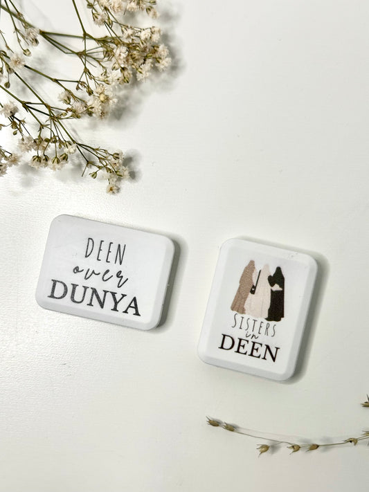 islamisches Radiergummi Sisters in Deen,Deen over Dunya