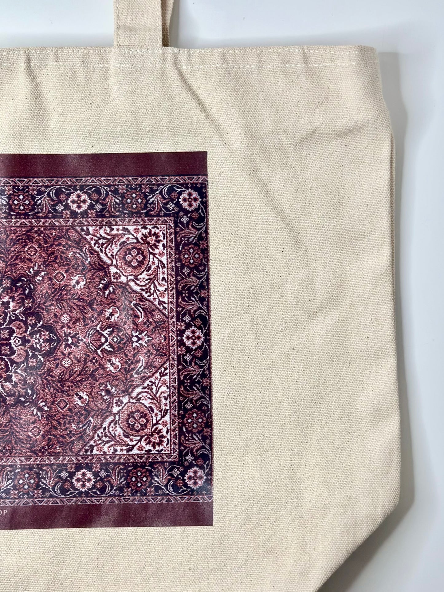 Red Rug Tote Bag mit Reißverschluss