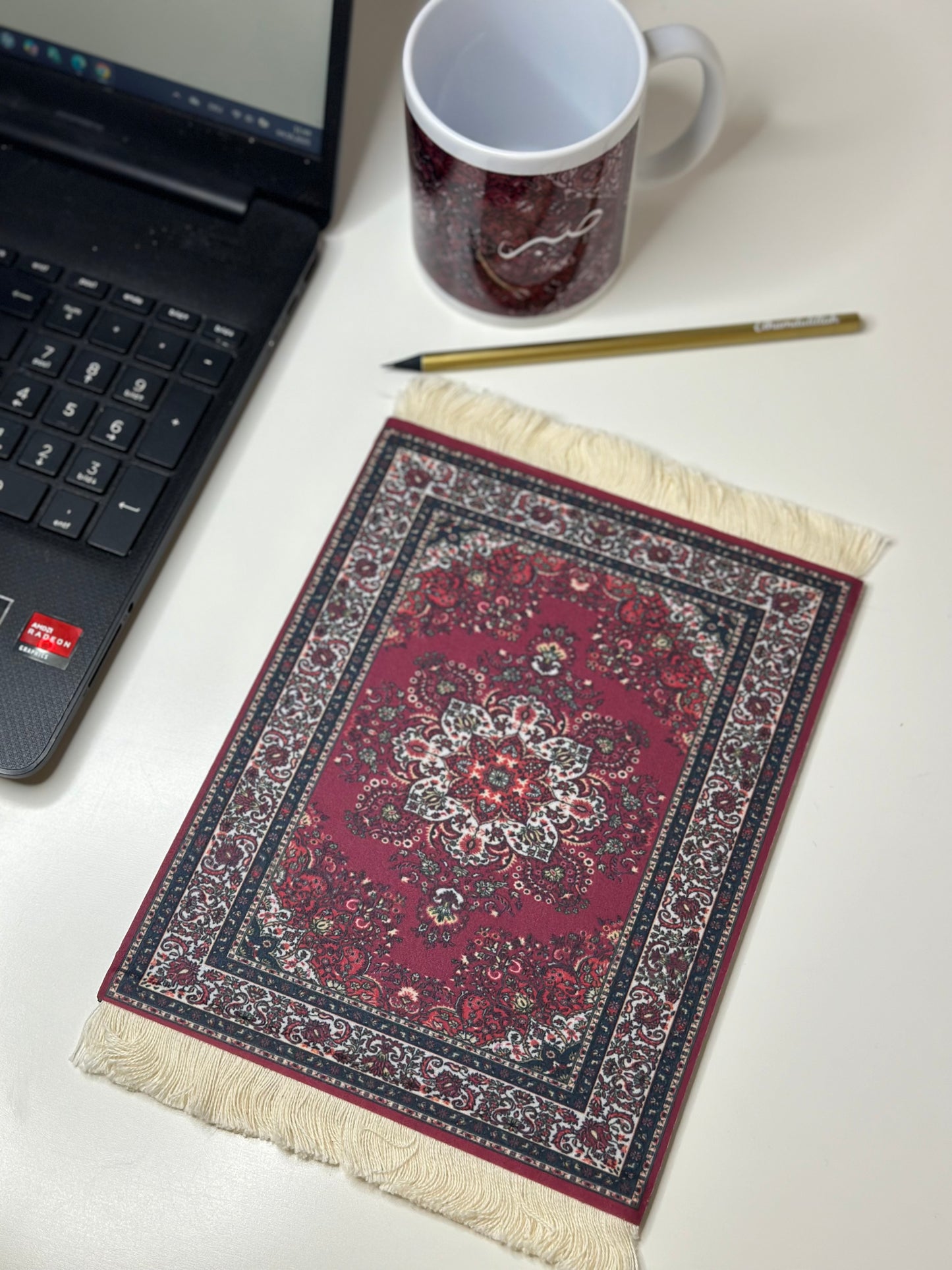 Mouse pad/bardak altlığı Kırmızı Halı