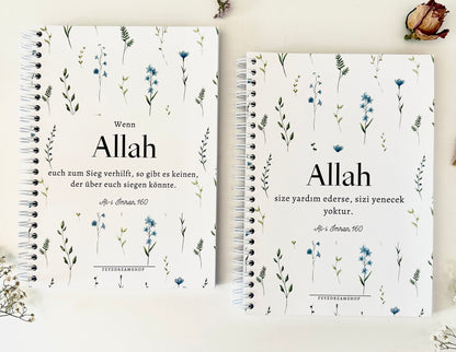 İslami defter “Mavi Çiçek” Almanca/Türkçe