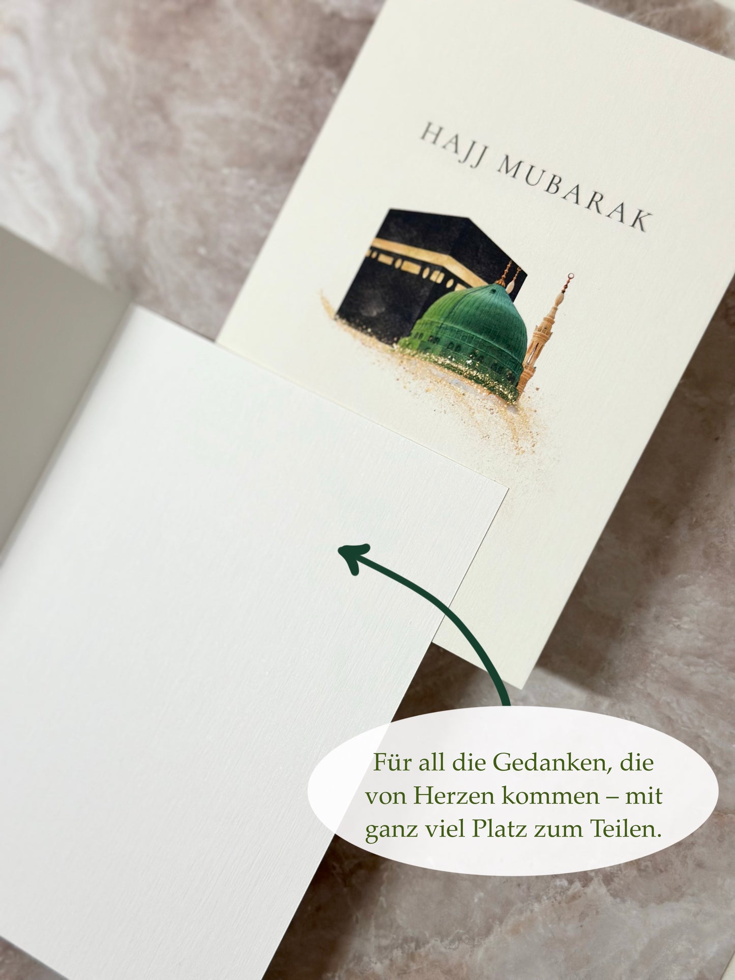 Katlanabilir Hacc kartpostal A6