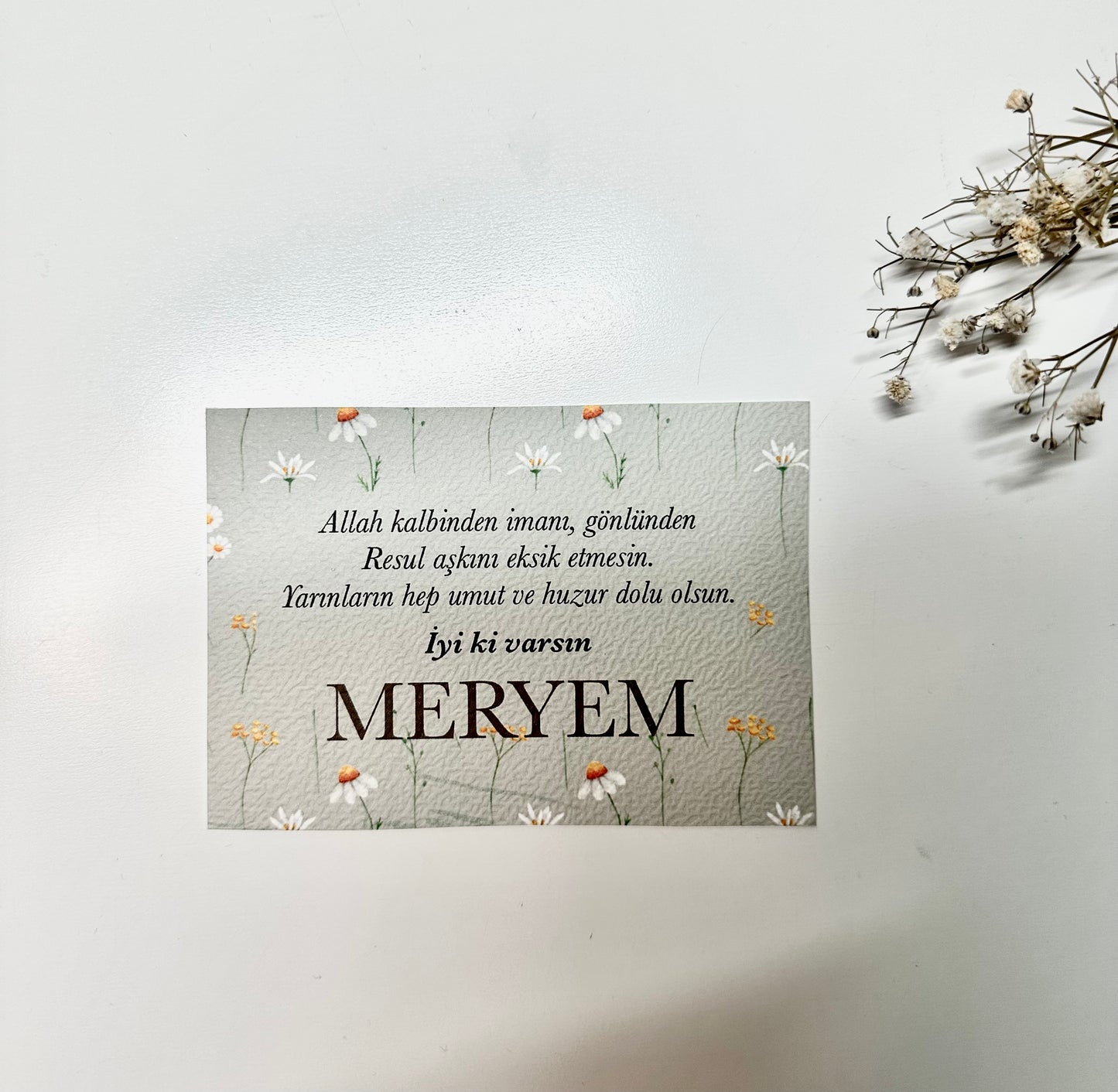 Kişiselleştirilmiş kart “Papatyam” Almanca/Türkçe