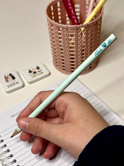 pencil in mint “Allah”