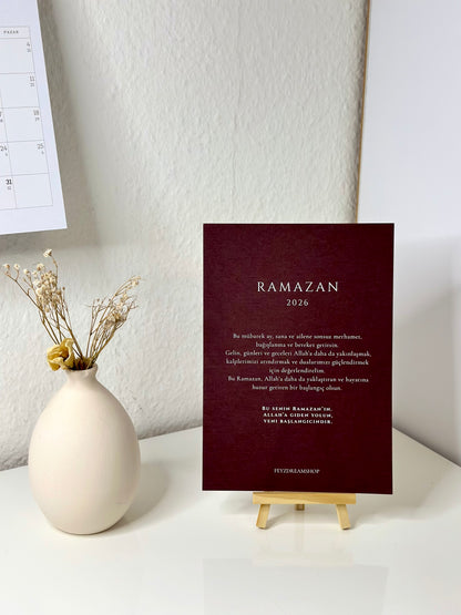 A5 Iftar Duaa Card + Ramadan Greeting Card Stand Turkish/German