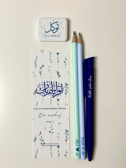 Mini Set Blue flower German/ Turkish