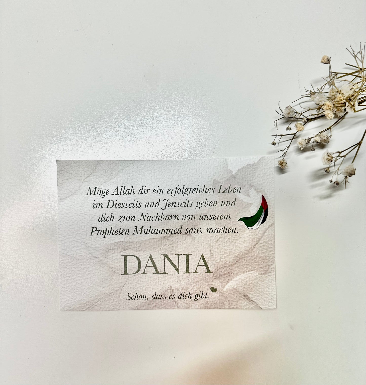 Personalized Card "Palestine" German/Turkish