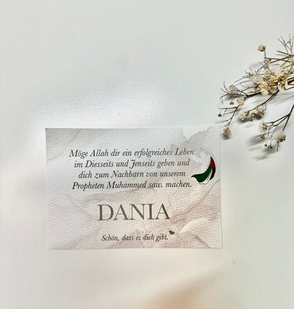 Personalized Card "Palestine" German/Turkish