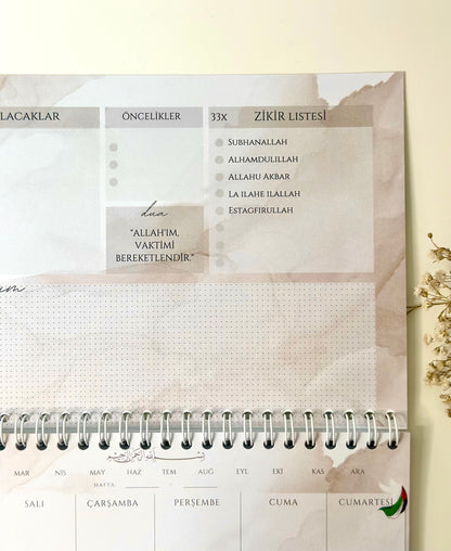 İslami haftalık planlayıcı Filistin Almanca/Türkçe