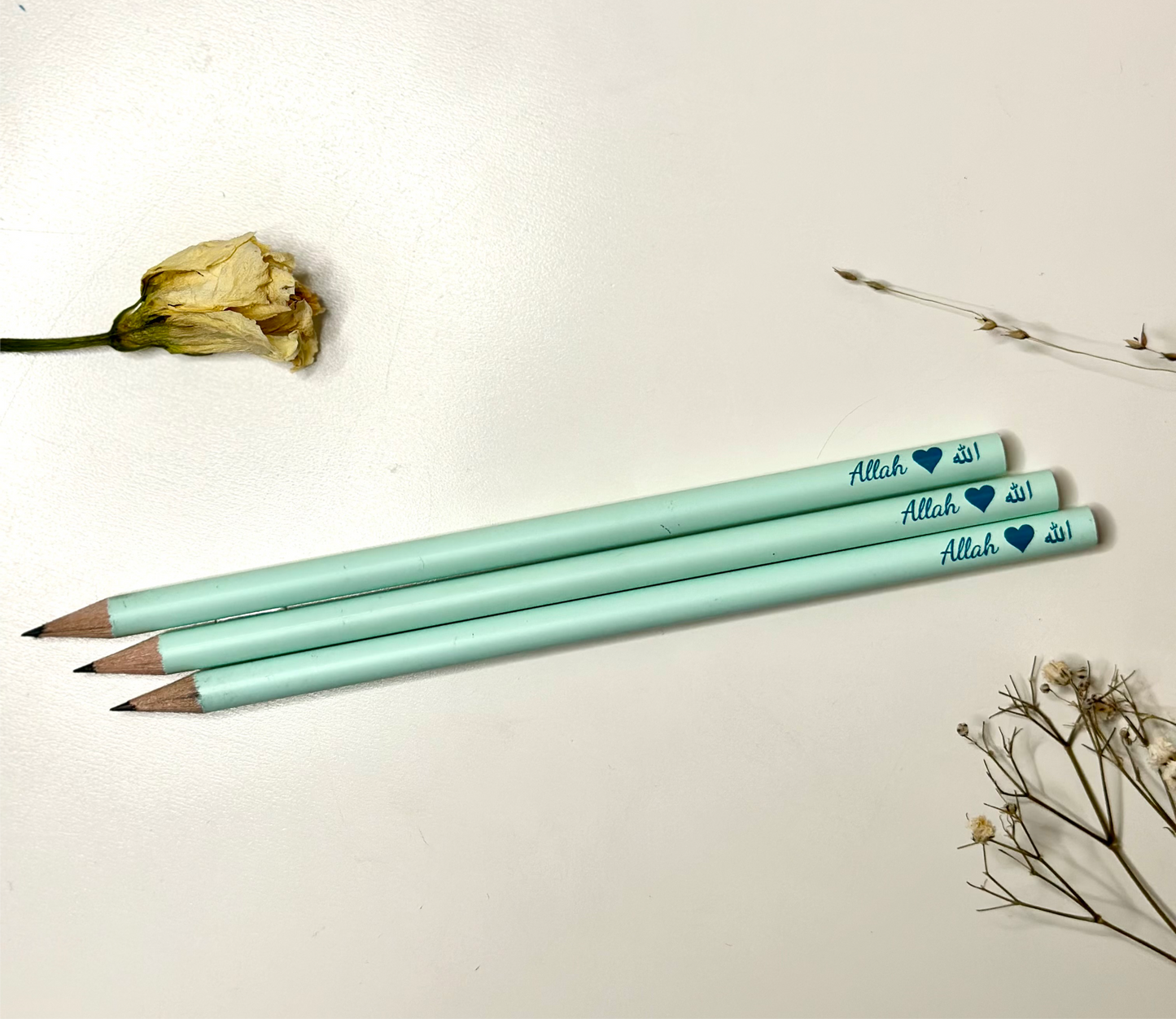 pencil in mint “Allah”