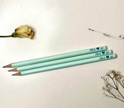 pencil in mint “Allah”