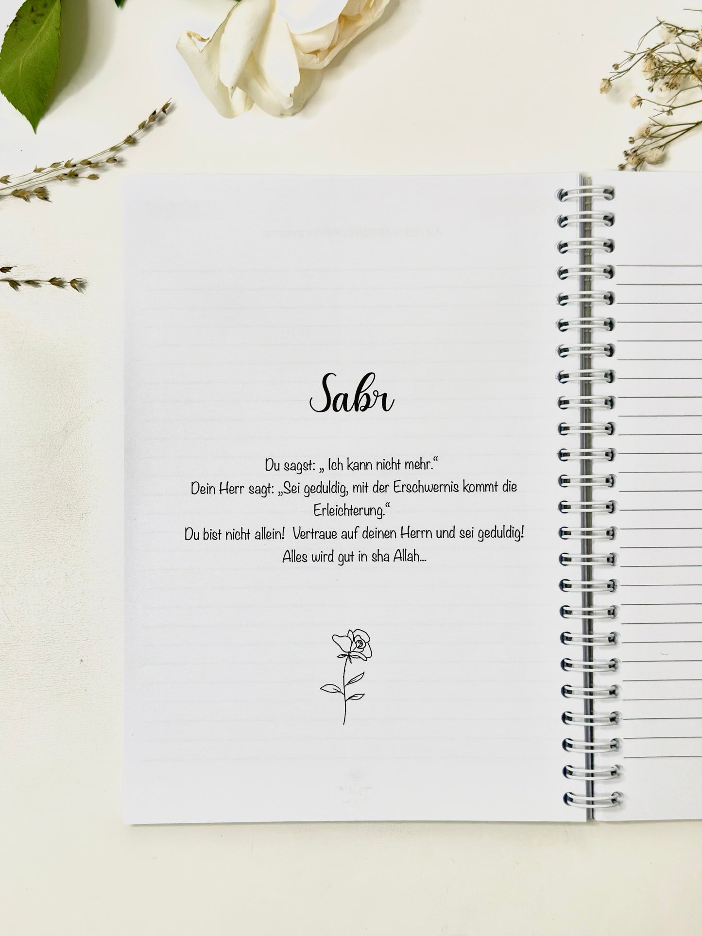 İslami defter “Mavi Çiçek” Almanca/Türkçe