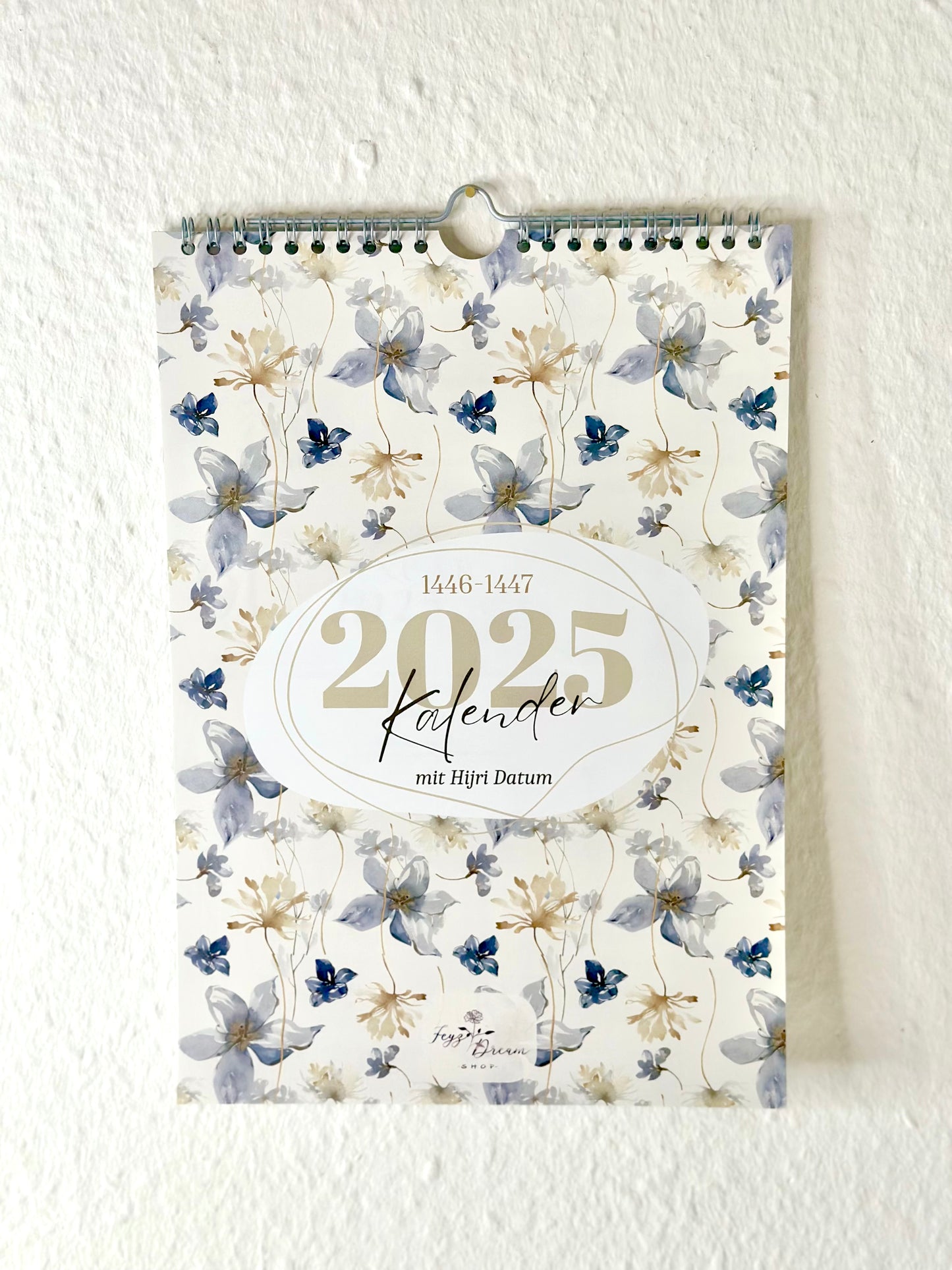 Almanca/Türkçe Hicri tarihli duvar takvimi 2025 A4