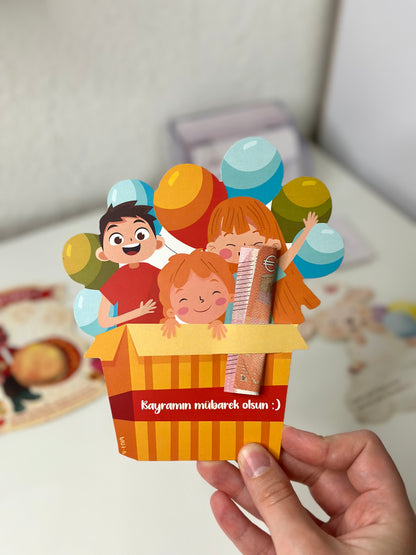 3 er Pack Bayram| Eid Karte für Kinder