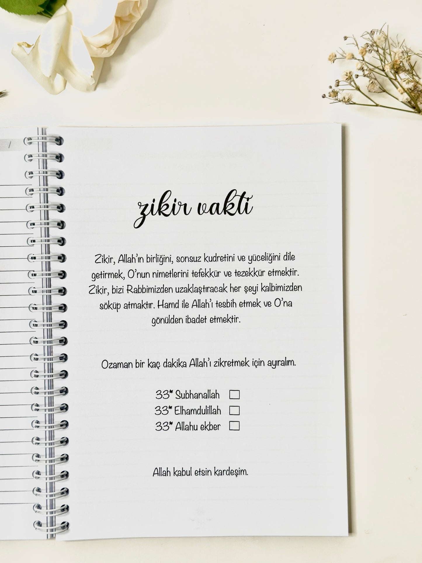 “Papatyam” personalized set of 5 / 7 Turkish