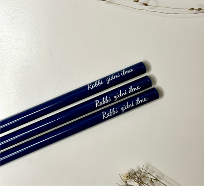 Lacivert kalem “Haham zidni ilma”