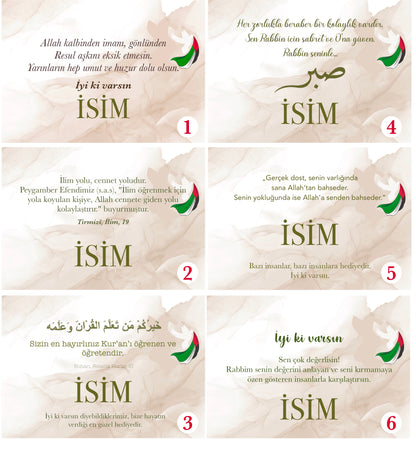 “Palestine” personalized set of 5 / 7 Turkish