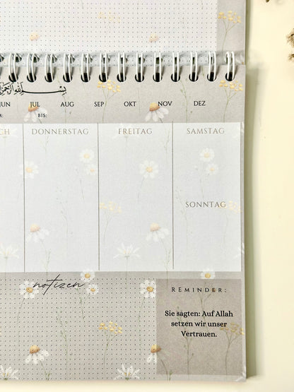 Islamic Weekly Planner Papatyam German/Turkish