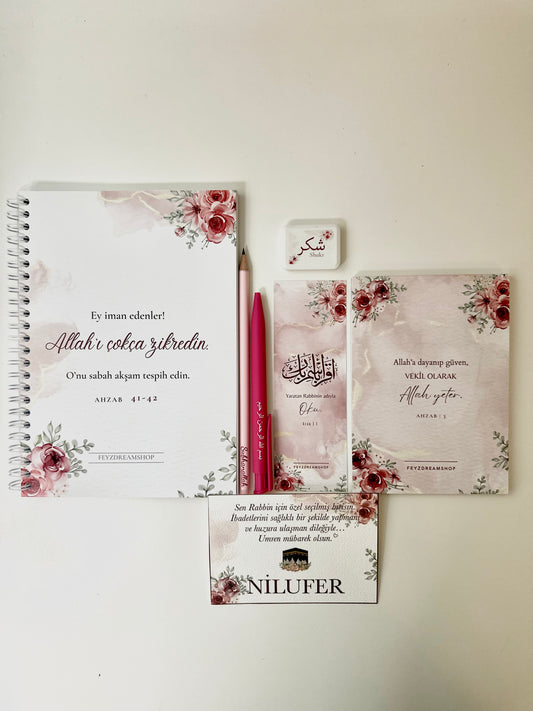 Personalisiertes Umrah Geschenkset Roses Türkisch