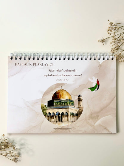 İslami haftalık planlayıcı Filistin Almanca/Türkçe