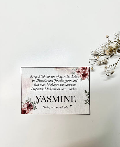 Personalized Card "Roses" German/Turkish